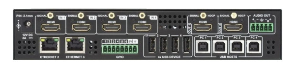 91310076, Lightware, MMX4x2-HDMI-USB20-L, Матричный коммутатор 4x2 HDMI1.4 с переключением хоста USB